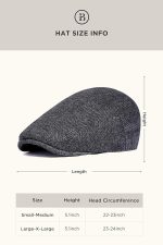 BABEYOND Men's Flat Cap Newsboy Hats Herringbone Tweed Cabbie Hats for Men 1920s?Ivy?Irish?Driving?Hats Gatsby Hat - Image 3